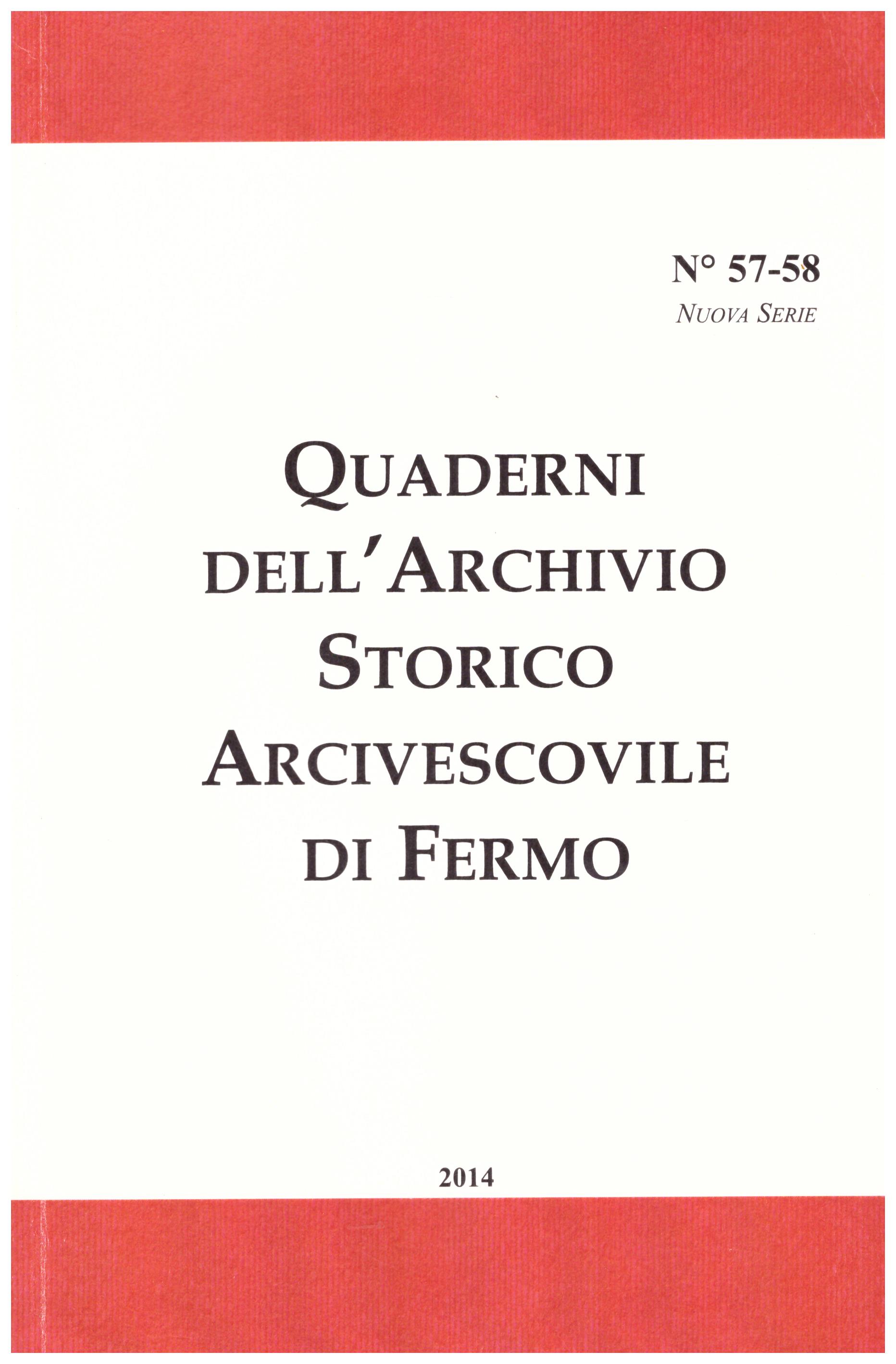 Quaderni dell'archivio storico arcivescovile di Fermo
